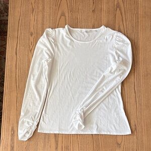 Rebecca Taylor Classic White Long Sleeve Top